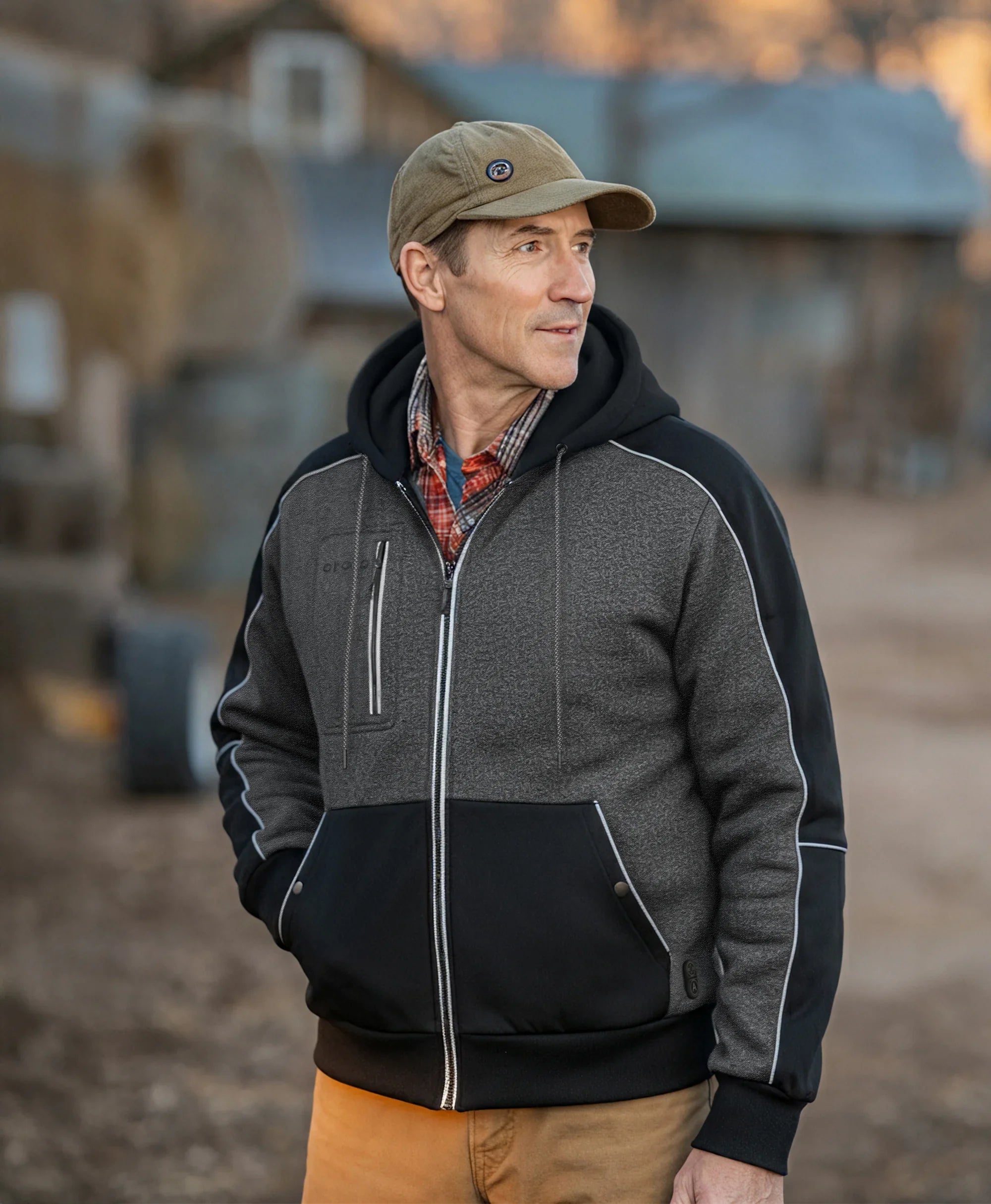 Wayne Unisex 5-Zone Heated Full-Zip Hoodie, Thumbnail 4