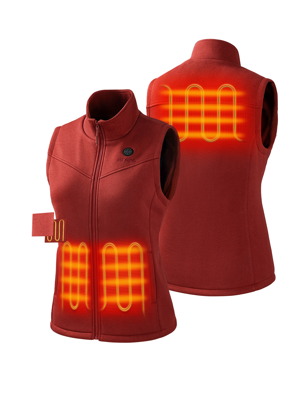 left & right pocket heating, upper-back heating