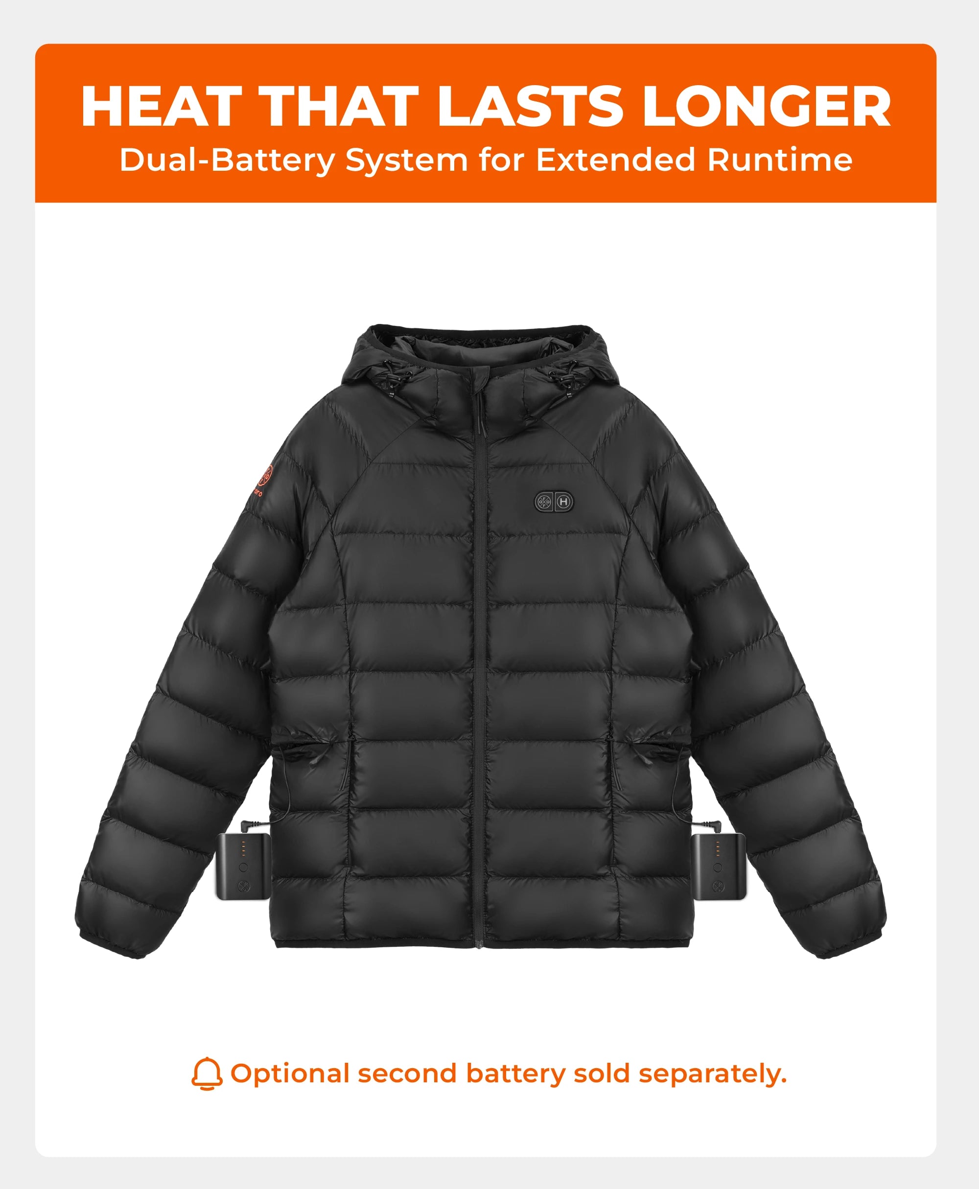 AeroPro Women's 8-Zone Packable Heated Down Jacket, Thumbnail 9
