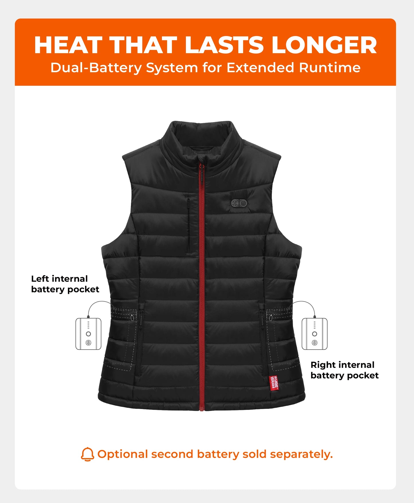 SureWarm® Women's 6-Zone Dual-Control Classic Pro Heated Gilet