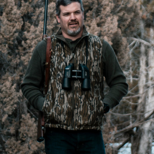 Men's Heated Hunting Vest - Camouflage, Mossy Oak Bottomland