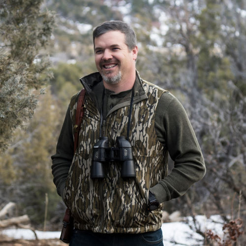 Men's Heated Hunting Vest - Camouflage, Mossy Oak Bottomland