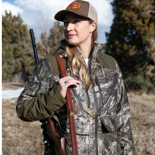 Women's Heated Hunting Jacket - Camouflage, Mossy Oak Country DNA