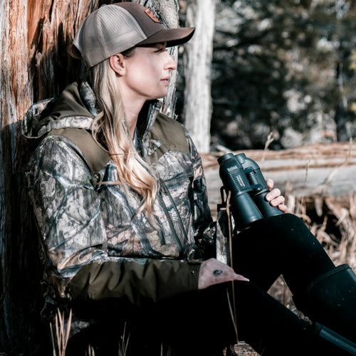 Women's Heated Hunting Jacket - Camouflage, Mossy Oak Country DNA