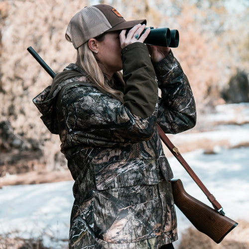 Women's Heated Hunting Jacket - Camouflage, Mossy Oak Country DNA