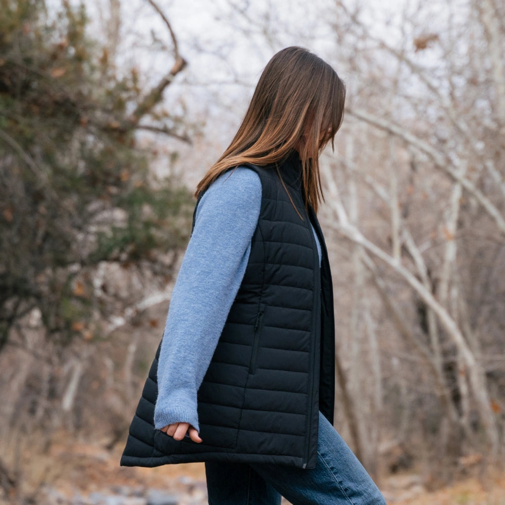 Tribeca" Women's Heated Long Puffer Vest