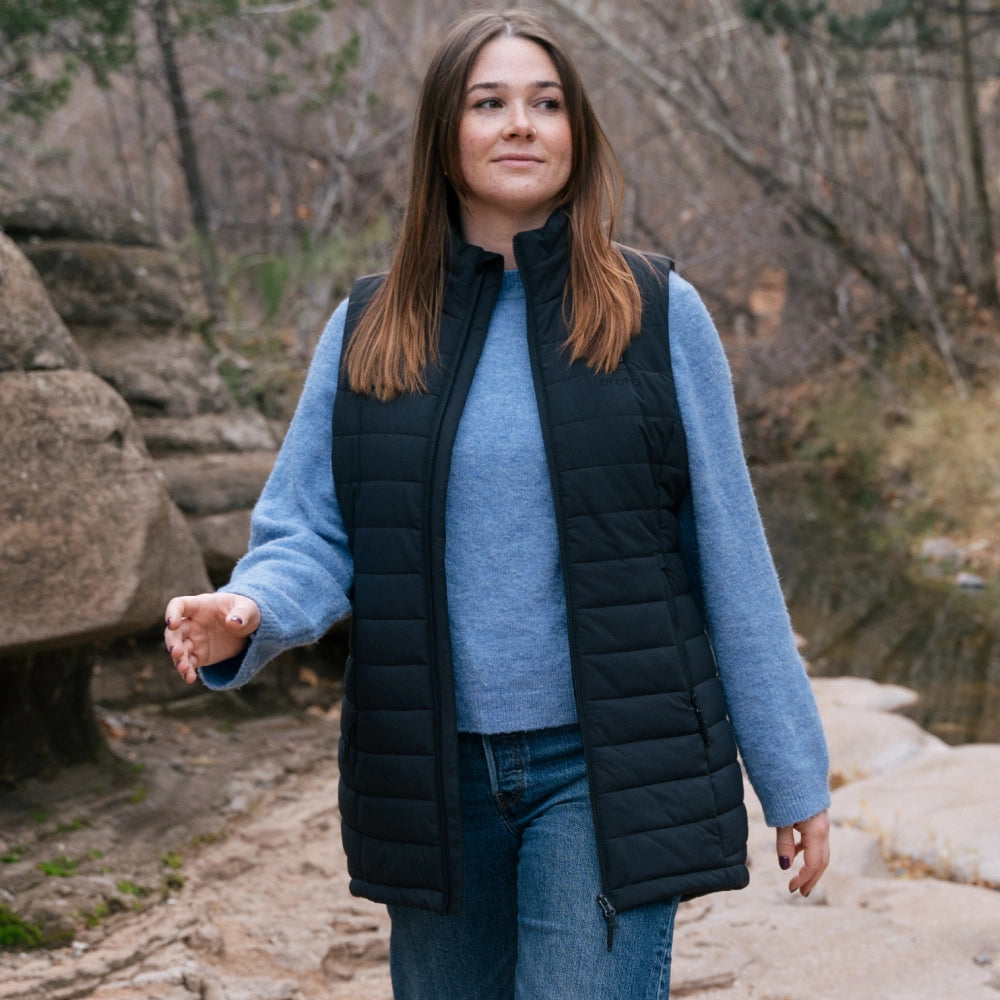 Tribeca" Women's Heated Long Puffer Vest