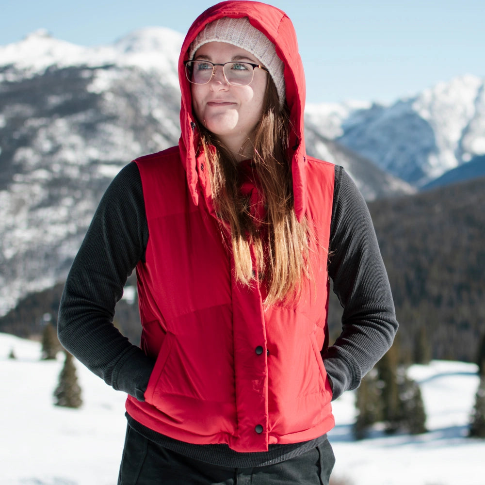 Women's Heated Cropped Puffer Down Vest