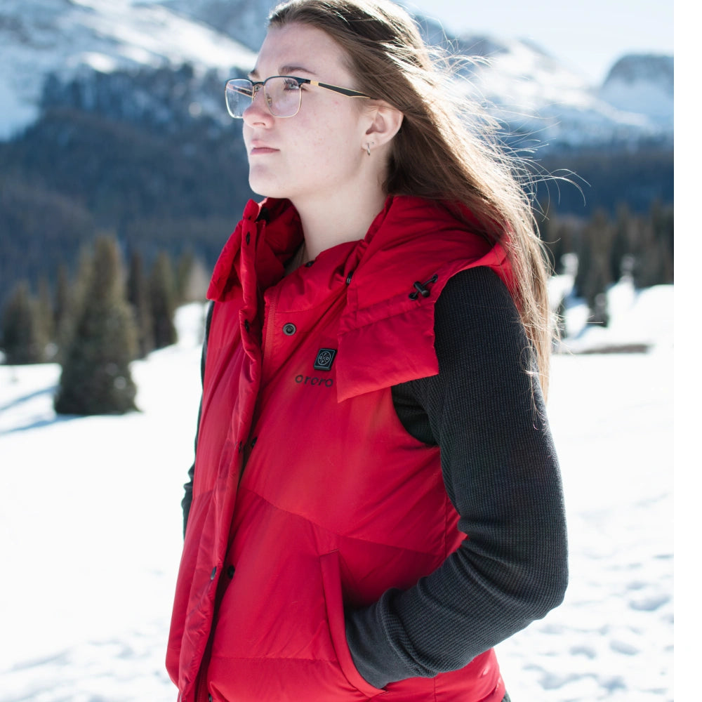 Women's Heated Cropped Puffer Down Vest