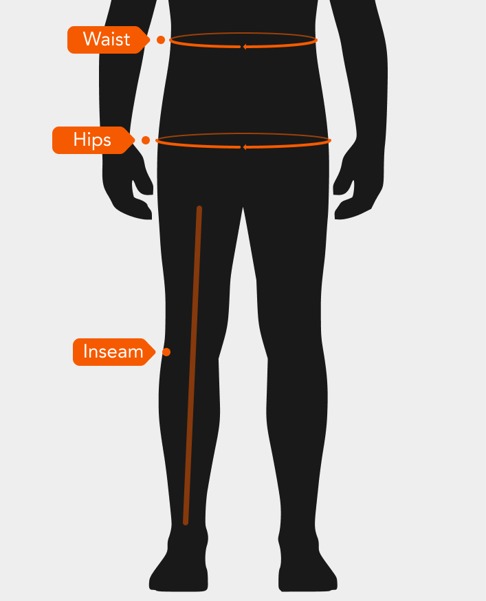 Men | How To Measure: Waist, Hips, Inseam