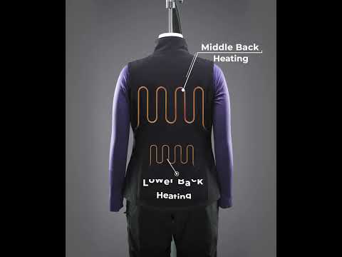 Women's Heated Softshell Vest - Black / Grey