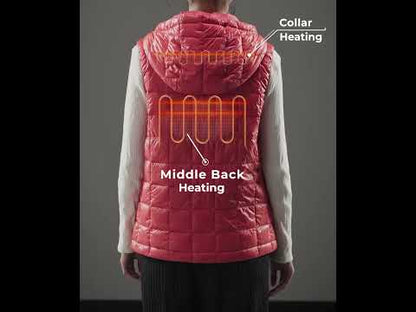 PuffLyte Women's Junior 4-Zone Hooded Heated Gilet