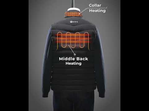 Men's Heated Lightweight Down Gilet - Black