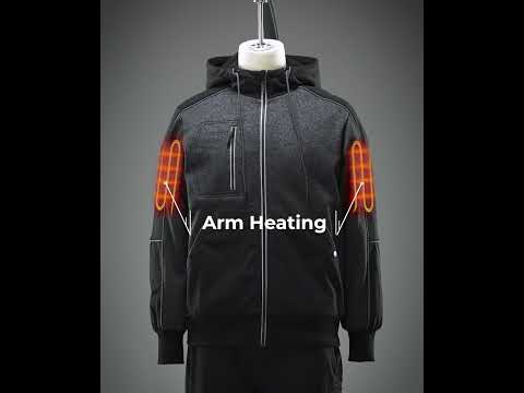 Wayne Unisex 5-Zone Heated Full-Zip Hoodie, Gallery 3