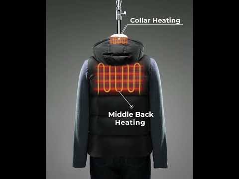 Men's Heated Down Gilet - Black / Blue