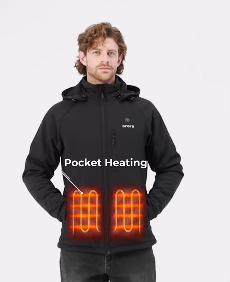 Paragon Men's Heated Jacket - Black, Thumbnail 3