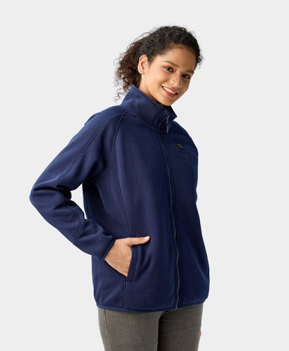 Heated Fleece Navy Fleece Gilet Womens Heated Hoodie PRO Women
