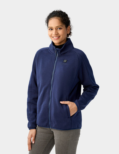 Women's Heated Fleece Jacket - Blue