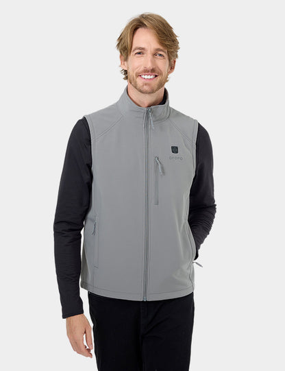 Men's Heated Softshell Gilet - Black / Grey