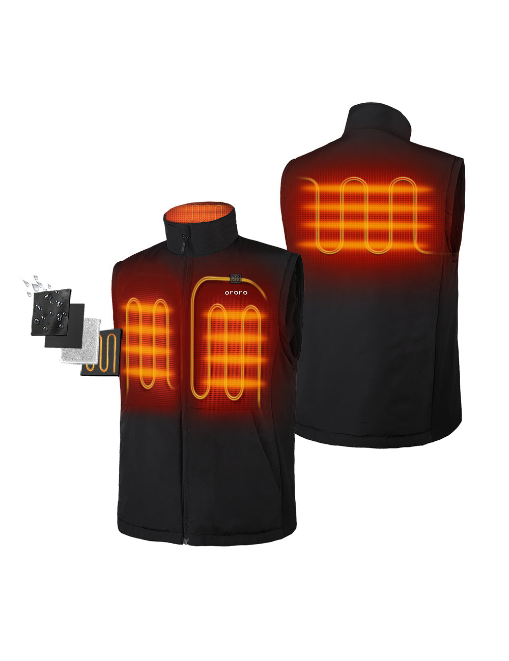 Left & Right Chest, Upper Back and Collar Heating