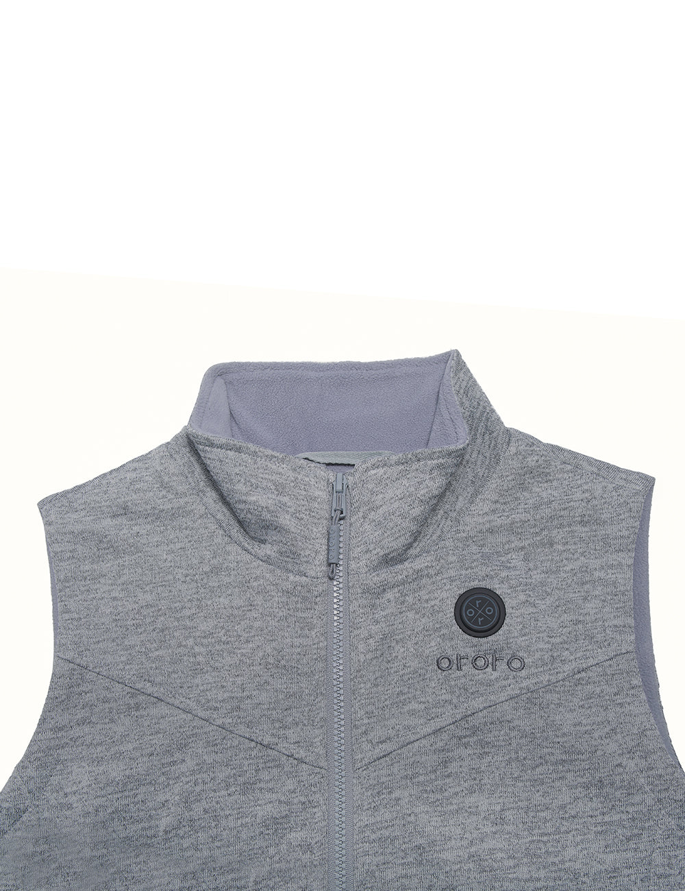 Women's Heated Fleece Vest - Purple / Flecking Grey