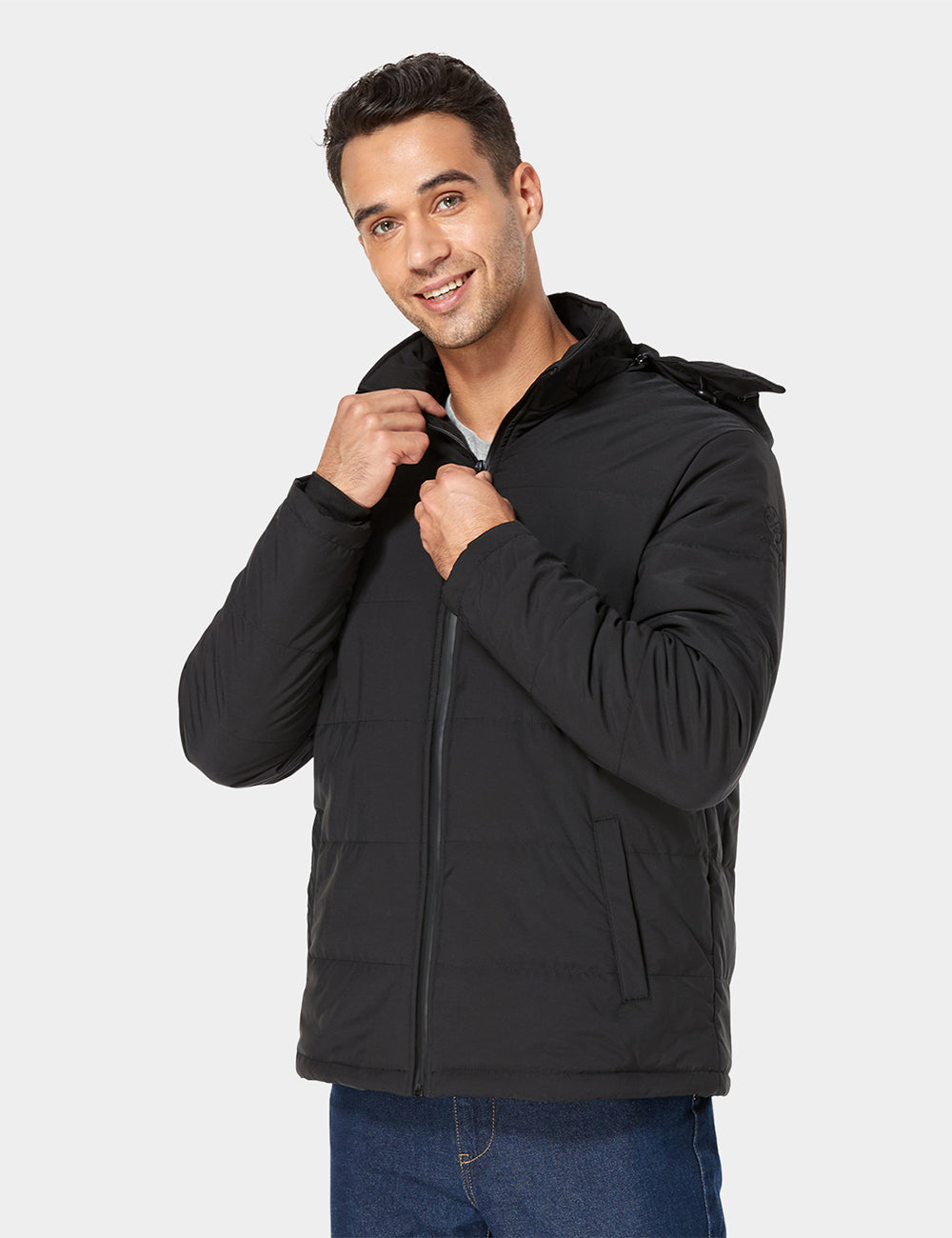 Men's Heated Padded Jacket - Black