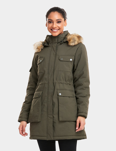 Women's Heated Thermolite® Parka - Olive view 1