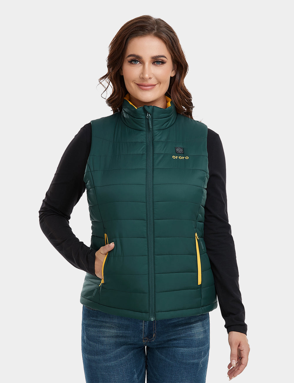 Women's Classic Heated Vest - Green & Gold