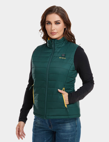 Women's Classic Heated Vest - Green & Gold