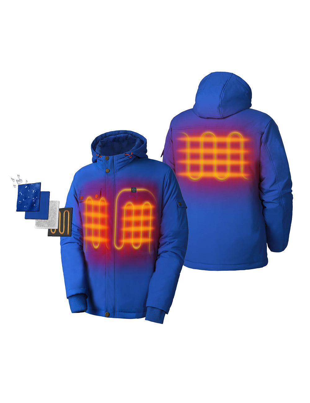 Men's Heated Hooded Jacket, Thumbnail 2