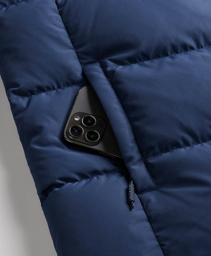Men's Heated Down Gilet - Black / Blue, Gallery 26
