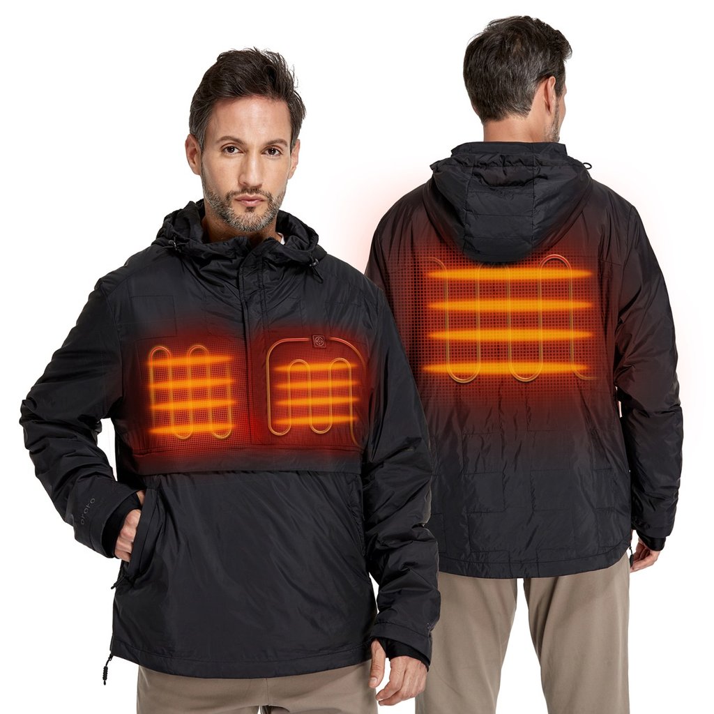 Lightweight Heated Windbreaker Pullover Hoodie- Unisex, Thumbnail 2