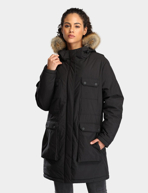 Women's Heated Thermolite® Parka - Black view 1