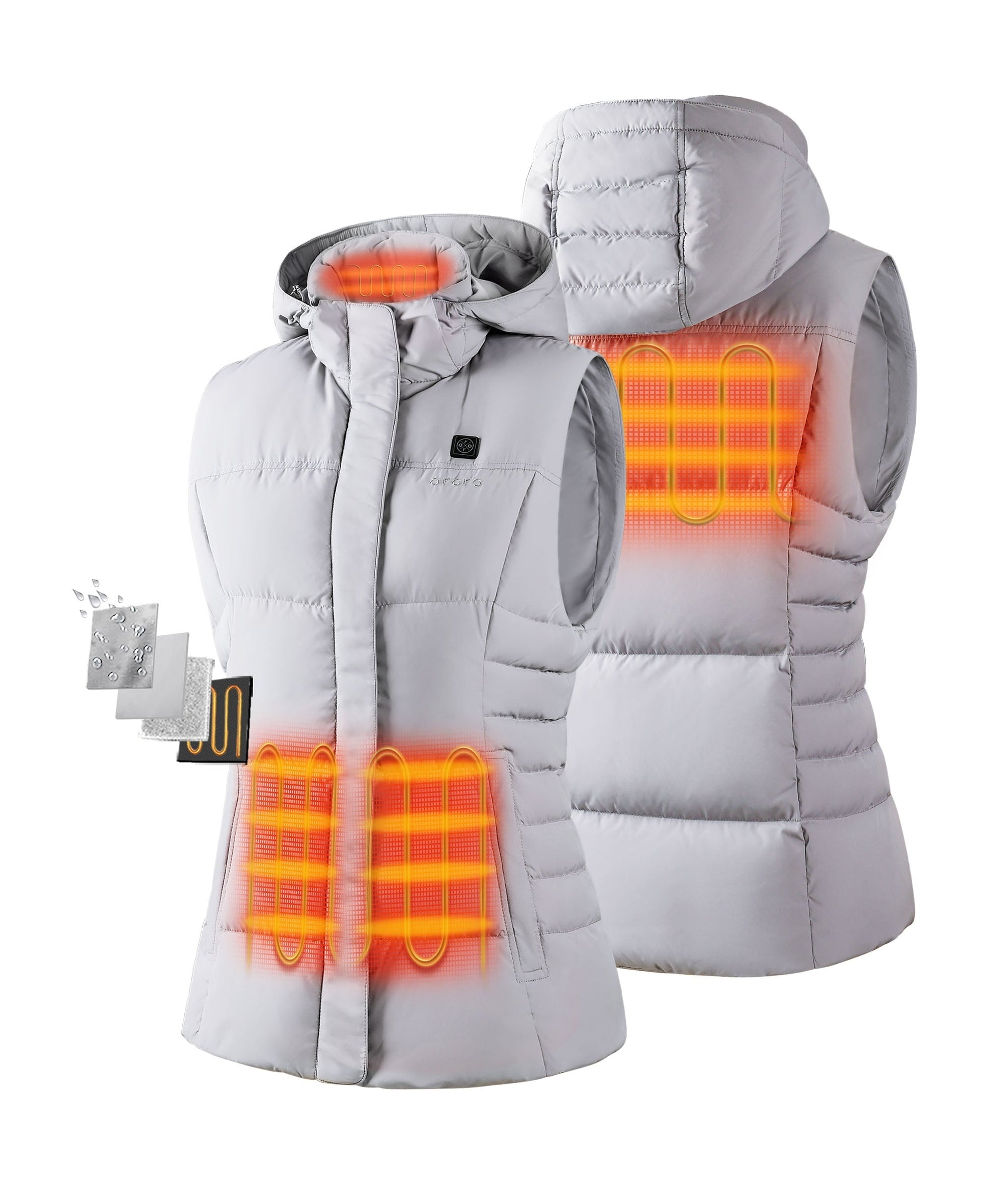 Women's Heated Gilet with 90% Down Insulation Heated Vest